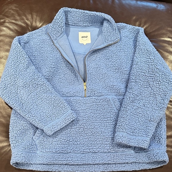 Aerie Cozy Blue Sherpa Jacket - Picture 2 of 3